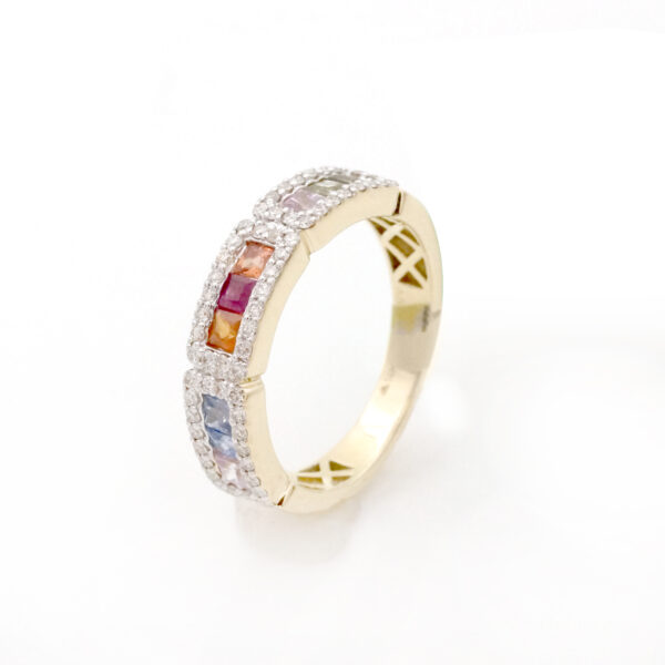 Mosaic Multi Sapphire Ring - Image 3