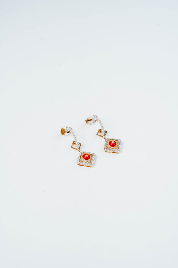 Fleur Corail Earrings - Image 3