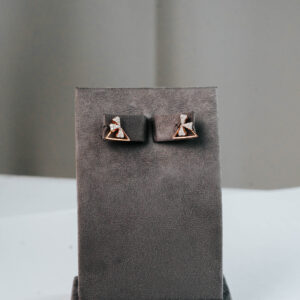 Diamond Tip Triad Earrings
