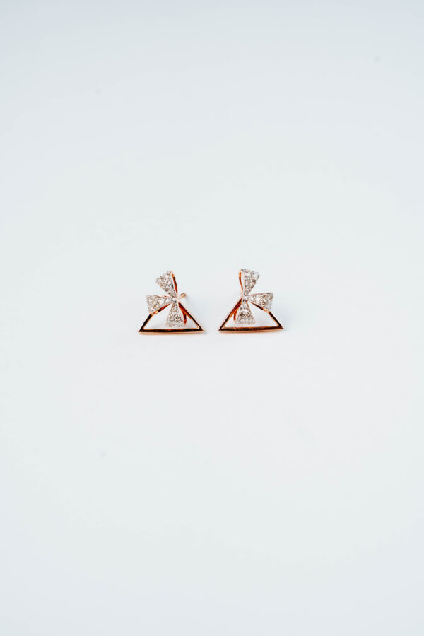 Diamond Tip Triad Earrings - Image 3