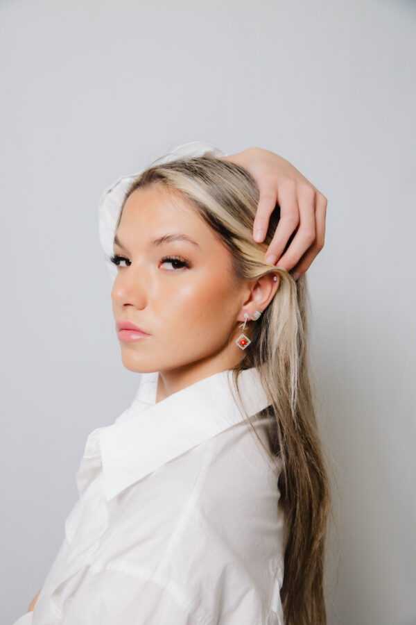 Fleur Corail Earrings - Image 4