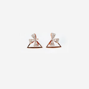 Diamond Tip Triad Earrings