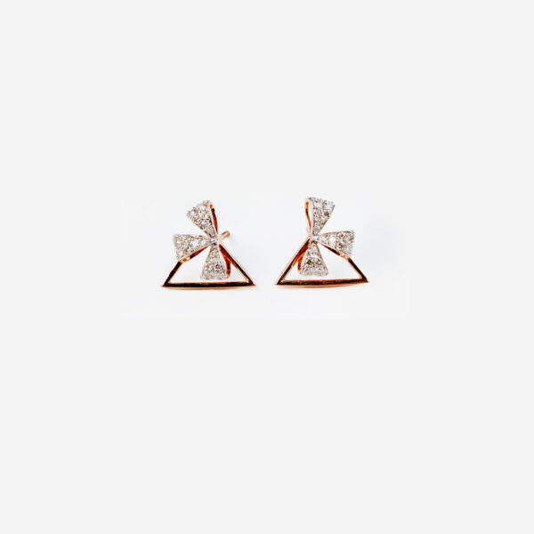 Diamond Tip Triad Earrings